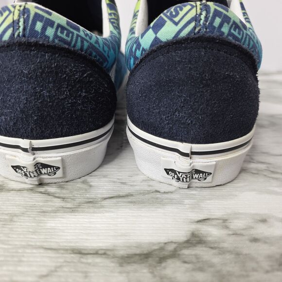 Vans Old Skool Classic Skate Shoes Unisex M 10.5 W 12 Navy Canvas Suede 721356 - Picture 6 of 12